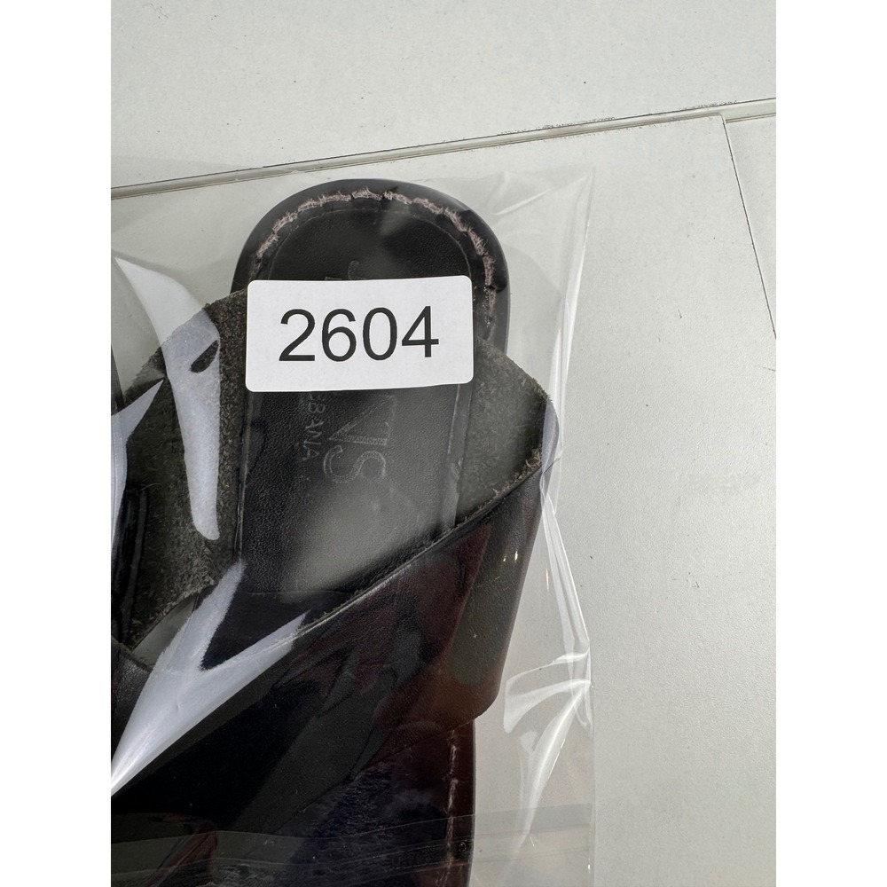 Dolce &‎ Gabbana J&S Leather Thong Sandals Slides Womens Black Slide Size 36 - Picture 7 of 7